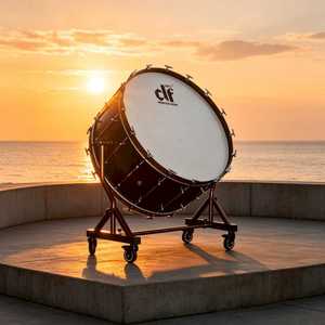 Venta al por mayor de fábrica OEM: Tambor bajo de <span class=keywords><strong>concierto</strong></span> Symphony de 40 pulgadas con carcasa de madera, soporte giratorio de 360° con ruedas, y mazo ajustable de alta resistencia. - Product Image 6