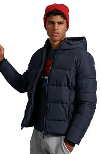 Parka de invierno con logotipo personalizado para hombre, chaqueta impermeable gruesa a prueba de viento con capucha y cuello levantado, ropa de calle cálida para invierno - Product Image 4