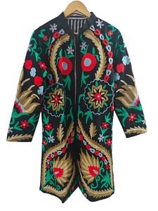 Kimono matelassé fait à la main pour femmes Robe indienne coton brodé Suzani manteau été Spa hôtel utilisation automne printemps vente en gros - Product Image 4