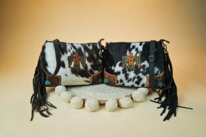 Bolso de mano de piel de vaca estilo occidental para mujer, con flecos, hecho a mano, a la moda, bolso de compras de alta calidad - Product Image 2