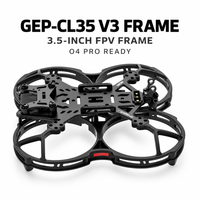 Châssis FPV Cinewhoop en fibre de carbone de 3,5 pouces pour GEP-CL35 V3 O4 Pro 142mm, kit de protection d'hélices et d'amortisseurs de caméra CE ROHS FCC
