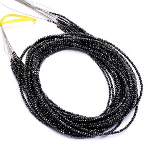ลูกปัดเพชรดำทรงรอนเดลเหลี่ยมเพชรพลอยธรรมชาติ ขนาด 1.40-2.30 มม. ปราศจากความขัดแย้ง สำหรับทำเครื่องประดับ ขายส่ง - Product Image 3