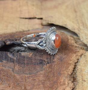 Best Design Carnelian Gemstone Classic Handmade Ring Solid 925 Sterling Silver Jewelry 925 Stamp Sterling Silver Ring Jewelry - Product Image 3