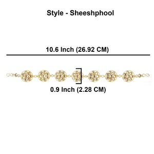 Fournisseur de bijoux de cheveux indiens en cristal floral et strass, Sheeshphool / Mathapatti, accessoires de cheveux, chaîne de tête pour femmes - Product Image 4