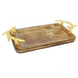 Plateau en bois pour pâtes Pizza Plateau de service de finition personnalisé de qualité supérieure Plateau de service rectangulaire polyvalent utilisé - Product Image 3