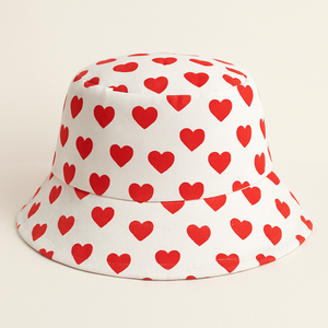 หมวกบักเก็ตปักลายสีแดงทันสมัยหมวกชายหาดผ้าฝ้ายสำหรับตกปลาใช้ได้ทั้งชายและหญิงสไตล์ภาพ100% ออกแบบโลโก้ได้ตามต้องการ - Product Image 4