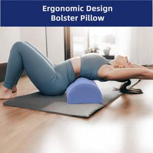 IRIS Multi-Position Semi Roll Half Moon <b>Pillow</b> Model HMB-002 Custom Size for Lumbar <b>Knee</b> Ankle & Foot Comfort - Product Image 2