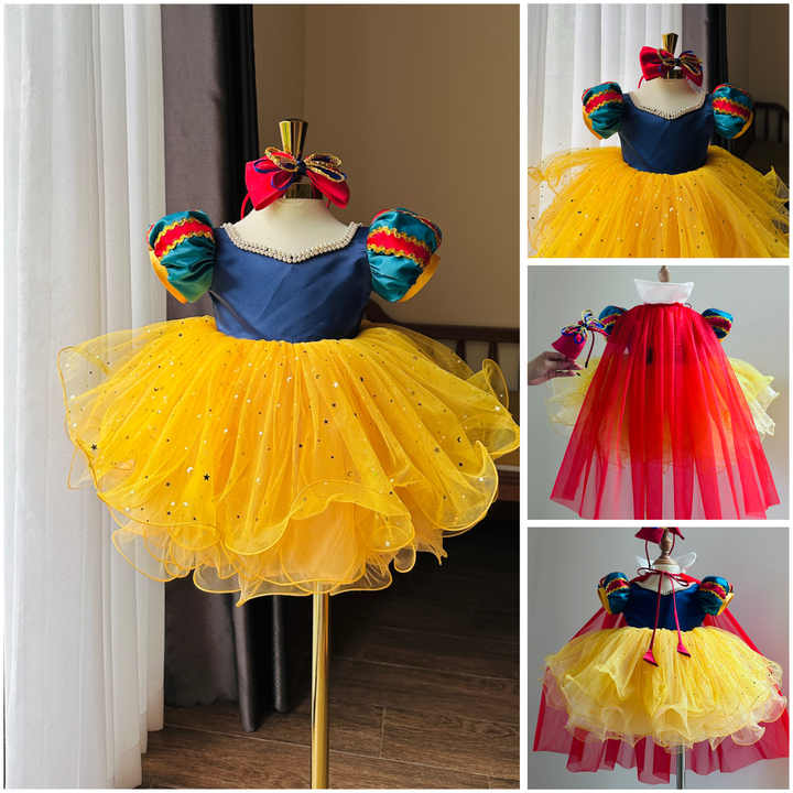 2High OEMODM Large Size Kids Party Dress-Nhung Nguyen's Snow White Cartoon Costume Dot Tulle Dress 12-Year-Old Baby Girl Made VN