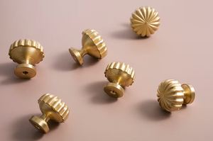 Modern solid <b>brass</b> knob <b>pull</b> <b>drawer</b> cabinet for home dresser door cabinet furniture decorative kitchen wardrobe handle knobs - Product Image 2