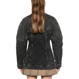 Veste en jean la plus vendue pour femmes Veste en cuir gris Veste en jean courte pour femmes de haute qualité fabriquée au Pakistan personnalisée ODM OEM - Product Image 3