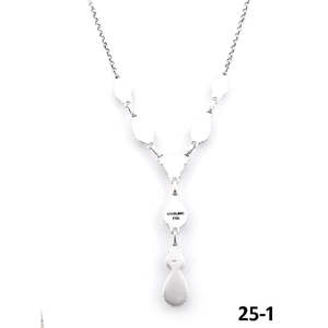 Collier Lariat artisanal du Sud-Ouest, émeraude de la Vallée, avec turquoise eau blanche et forme goutte d'eau en argent sterling, idéal pour un cadeau - Product Image 4