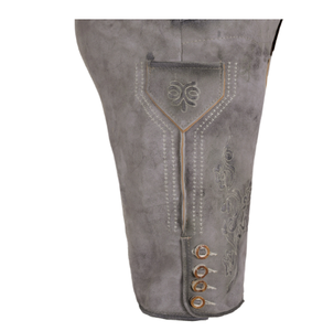 Oktoberfest Bavarian Lederhosen Shorts para hombres Pantalones cortos bordados con patrón recto Cuero de ante de cabra - Product Image 3