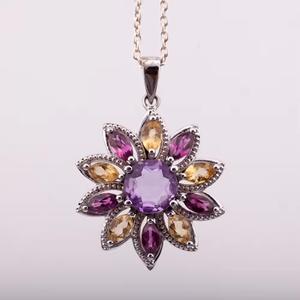 Women's Fashion <b>Pendant</b> Jewelry Multi-Color Stone Sterling Silver Great Value Price Gift from Thailand Ready to Ship - Product Image 2