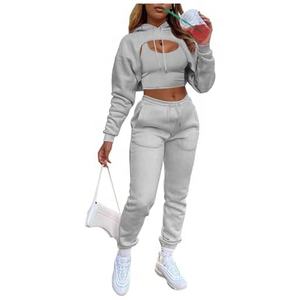 Nouvel ensemble de yoga 3 pièces respirant et sans coutures 2026 pour femme : Leggings taille haute, soutien-gorge de sport et veste de fitness pour l'entraînement - Product Image 5