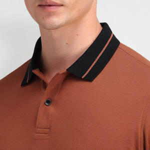 Precio barato Pantalones cortos Manga Stand Collar Hombres Polo Camiseta de secado rápido Fácil de usar Eco Friendly Hombres Polo Camiseta - Product Image 6