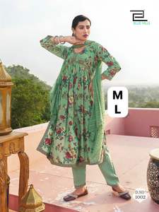 Calidad Premium peso ligero rayón Alia corte Kurta Pent con bordado trabajo para mujeres boda fiesta ocasión especial colección - Product Image 6