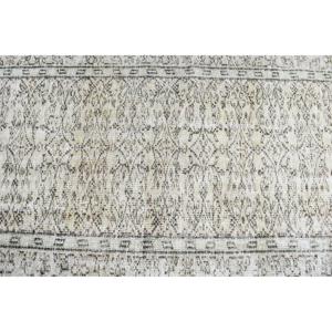 Alfombra Turca Decorativa de 3.3x7.1 pies, Alfombra Marroquí Vintage Gris - Product Image 4