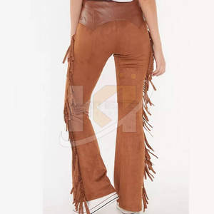 Haute qualité hommes daim cuir pantalon Style occidental poche moderne mode déclaration hommes pantalon - Product Image 3