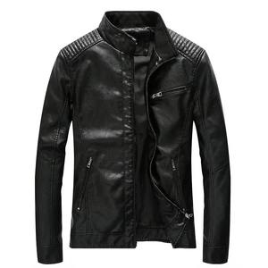 Veste en simili cuir vert pour homme, veste de moto en velours fin rembourrée, vêtement décontracté, pardessus ample, veste pour homme - Product Image 5