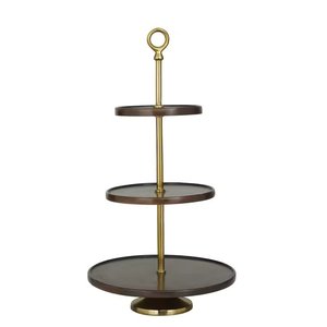 Stylish <b>3</b> <b>Tier</b> Metal Black Round <b>Cake</b> <b>Stand</b> for Wedding Birthday Party <b>Cake</b> Serving Tray Snacks and Pastry Display <b>Stand</b> - Product Image 1
