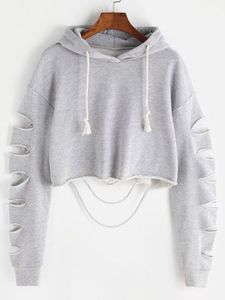 Top Selling Casual Women's 100% Cotton <b>Short</b> <b>Sweatshirt</b> Long <b>Sleeve</b> New Fashion Crop Sweat Shirts - Product Image 2