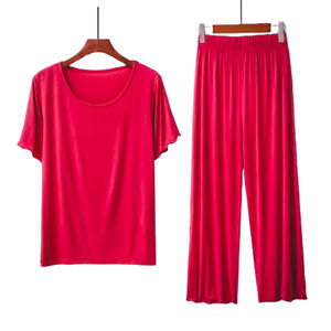 Fabricant de pyjamas en coton personnalisés, vêtements de détente en modal deux pièces, vêtements de nuit, ensembles de pyjamas en coton pour femmes, pyjamas OEM, pyjamas pour femmes - Product Image 5