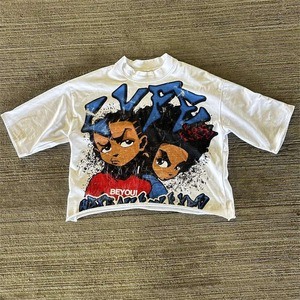 เสื้อยืดผ้าฝ้าย100% สำหรับผู้ชายเสื้อยืดครอปทรงโอเวอร์ไซส์พิมพ์ลาย DTG กราฟฟิคหน้าจอขนาดใหญ่ออกแบบได้ตามที่ต้องการ - Product Image 5