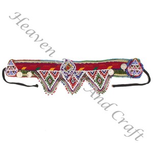 Cinturón Vintage de cuentas para danza del vientre cinturón tradicional afgano Kuchi Tribal BB086 Old Banjara Real Vintage hecho a mano con cuentas cinturones - Product Image 6