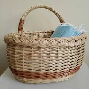 Panier multifonctionnel, panier à provisions, panier tissé en rotin naturel, couleur magnifique - Product Image 3