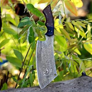 มีดครัวพร้อมซองหนัง มีดเชฟอเนกประสงค์ มีดสับทำมือ มีดเชฟหรูหรา ด้ามไมคาร์ต้า ตีขึ้นรูปด้วยมือ - Product Image 1