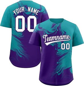 Custom Wholesale Baseball Jersey 100 Percent <b>Polyester</b> Breathable Printed <b>Tshirt</b> Sets with Design Options - Product Image 1