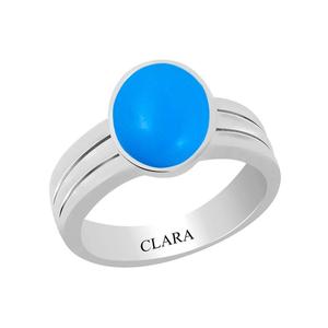 Anillos de Turquesa Natural Certificada Firoza con Engaste de Bisel para Uso Diario ¡Compra Ahora! - Product Image 1