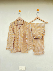 Conjunto de pijama de verano, conjunto de camisa y pantalón, ropa de mujer, conjunto de pijama de algodón puro - Product Image 3