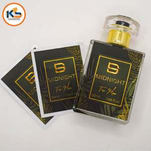 Étiquettes en relief pour la marque, autocollants texturés, étiquettes parfumées |   Étiquettes autocollantes personnalisées en vinyle métallisé 3D en relief, imperméables, pour parfums - Product Image 1