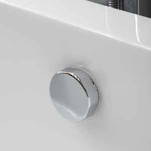 Bañera independiente de acrílico blanca CAMILLA, baño de lujo con diseño elegante - Product Image 6