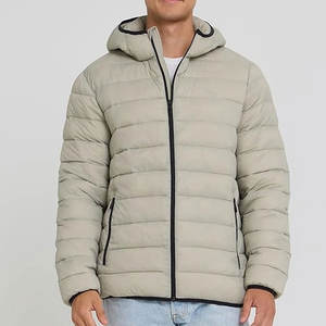 Vestes matelassées d'hiver chaudes pour hommes, personnalisables, avec col montant et logo frontal, vente en gros - Product Image 2