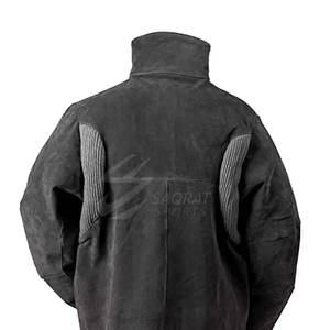 High Visibility Heavy-Duty Welding Winter <b>Jacket</b> for <b>Men</b> Custom Wholesale Safety Clothing with Stand Collar Front Logo Position - Product Image 6