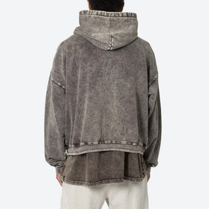 ผู้จัดจำหน่ายเสื้อผ้าแฟชั่นไฮสตรีท แบรนด์ส่วนตัว ผ้าฝ้ายฟลีซ 380 GSM ปักลาย เสื้อฮู้ดแบบสวมหัวสำหรับทุกเพศ สไตล์สตรีทแวร์แนวสปอร์ต - Product Image 6