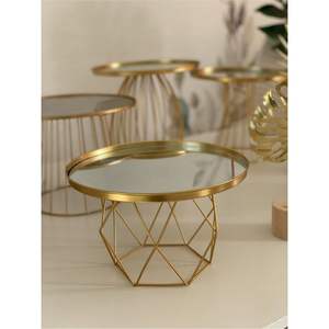 Présentoir à gâteaux en aluminium robuste, finition argentée de luxe, ensemble de 3 supports à dessert à étages pour la restauration, les hôtels et les événements de mariage - Product Image 4