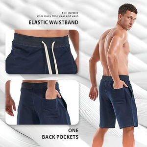 cotton <b>fleece</b> <b>shorts</b> <b>men</b> soft elastic waist casual lounge gym training relaxed summer apparel - Product Image 2