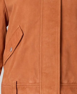 New Design Women Goat <b>Suede</b> Leather <b>Jacket</b> High Quality Ladies Women Leather <b>Jacket</b> for Sale - Product Image 6