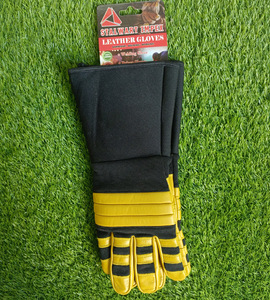 Gants de soudage en cuir résistant à la chaleur, bleu royal - Logo personnalisable - Product Image 3