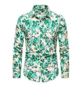 2025 mode imprimé fleuri hommes chemise à manches longues col rond printemps été décontracté T-Shirts pour les femmes - Product Image 2