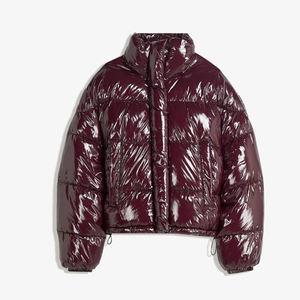 <b>Women</b> Wholesale Casual <b>Lightweight</b> Outerwear Soft Daily Wear Zip Up <b>Coat</b> / OEM Custom Logo Streetwear Loose Fit Puffer Jacket - Product Image 4