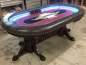 โต๊ะเล่นการพนันขาโต๊ะเล่นเกมแอลอีดีหรูหรา96นิ้วโต๊ะคาสิโนแบบถอดได้ปรับแต่งได้ - Product Image 4