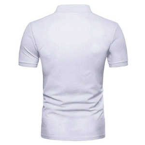 T-shirt polo classique pour hommes Polo tricoté en polyester et coton de haute qualité pour les affaires décontractées et le golf - Product Image 4