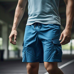 Hombres Running Fitness Poliéster Cargo Shorts OEM Alta calidad Ligero Secado rápido Lluvia Verano 100% Poliéster Pantalones cortos Hombres - Product Image 5