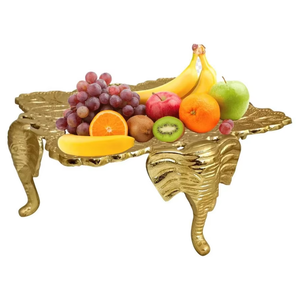 Cuenco para aperitivos de un solo compartimento con diseño de elefante de aluminio Premium hecho a mano, duradero, pulido, no tóxico, Apto para lavavajillas - Product Image 1