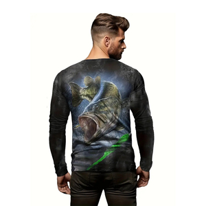 Nuevo Diseño 2026 Camisa de Pesca de Manga Larga para Hombre de Alta Calidad al por Mayor, Jersey de Pesca, Sublimación, Secado Rápido, Ropa de Pesca - Product Image 1