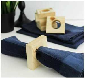 Anneaux de serviette modernes écologiques en bois de grande qualité pour décorations de fête et de mariage - Product Image 6